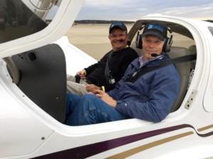 sitting in a Diamond DA40