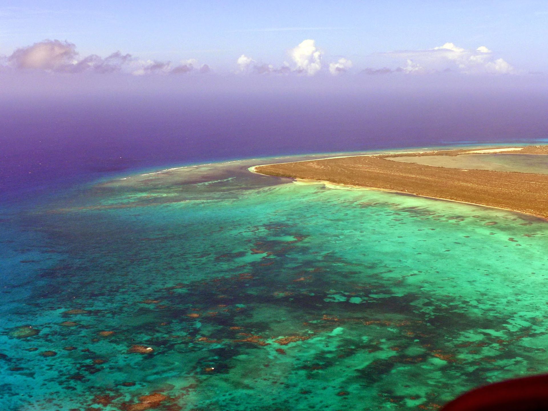 Flying over Guadeloupe in a Guadeloupe