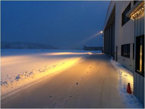 Snow at the airport