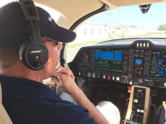 Pilot in Cockpit