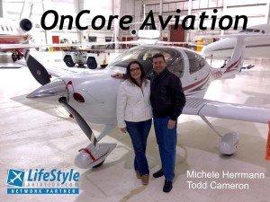 Michele Herrmann Todd Cameron with DA40